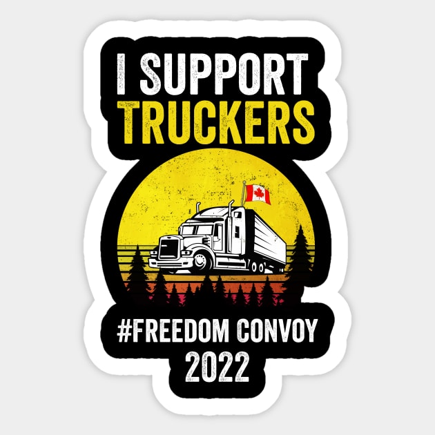 I Support Truckers Freedom Convoy 2022 Sticker by fadi1994